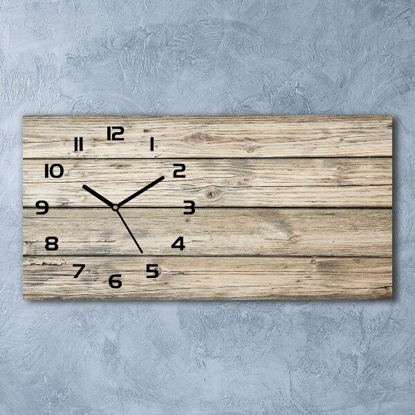 Reloj horizontal Fondo de madera