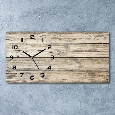 Reloj horizontal Fondo de madera