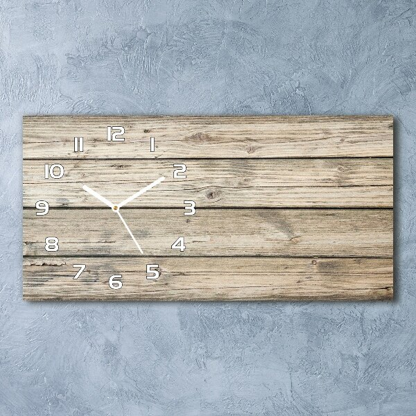 Reloj horizontal Fondo de madera