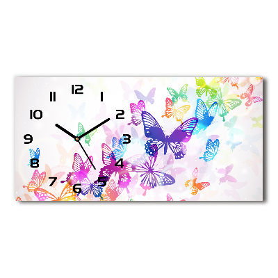 Reloj rectangular Mariposas coloridas