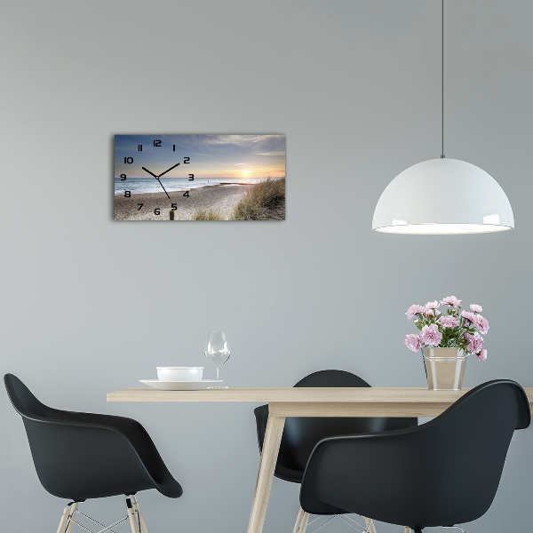 Reloj rectangular Atardecer y dunas