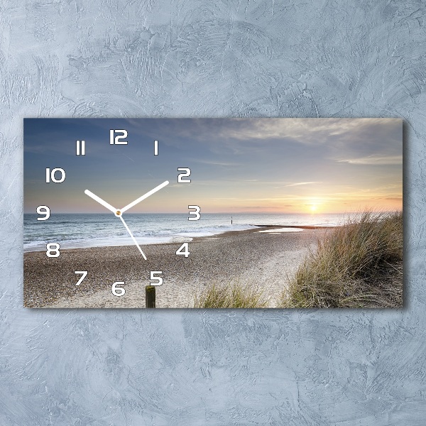 Reloj rectangular Atardecer y dunas