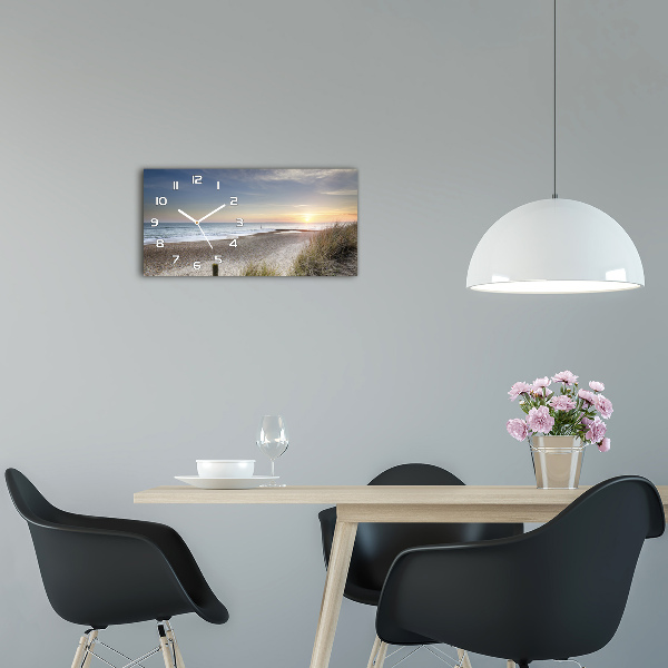 Reloj rectangular Atardecer y dunas