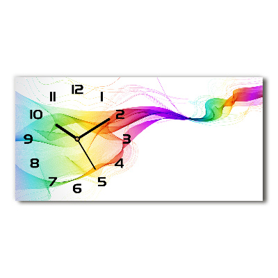 Reloj de cristal horizontal Abstracción colorida