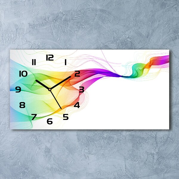 Reloj de cristal horizontal Abstracción colorida