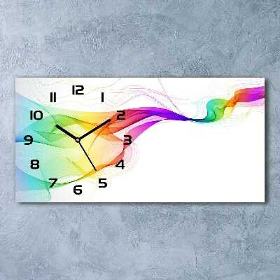 Reloj de cristal horizontal Abstracción colorida