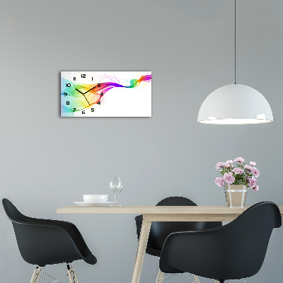 Reloj de cristal horizontal Abstracción colorida