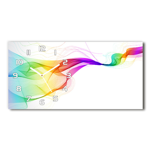 Reloj de cristal horizontal Abstracción colorida
