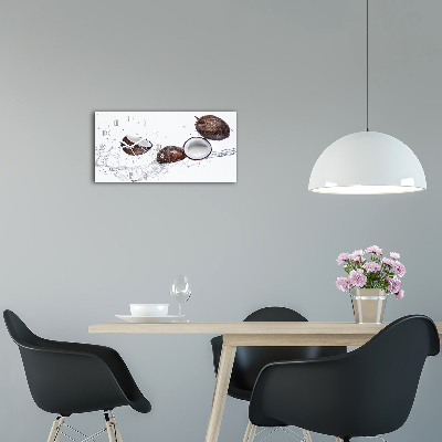 Reloj de cristal horizontal Coco con agua