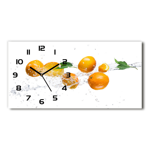 Reloj horizontal Naranjas y agua