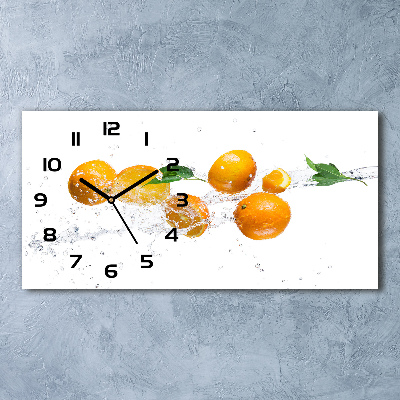 Reloj horizontal Naranjas y agua