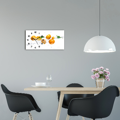 Reloj horizontal Naranjas y agua