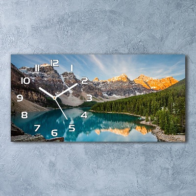 Reloj de cristal horizontal Lago en las montañas