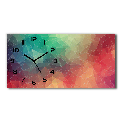 Reloj rectangular Fondo geométrico
