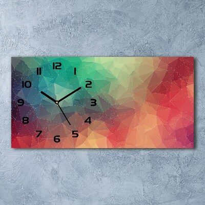 Reloj rectangular Fondo geométrico