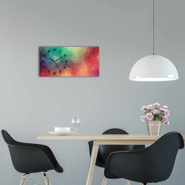 Reloj rectangular Fondo geométrico