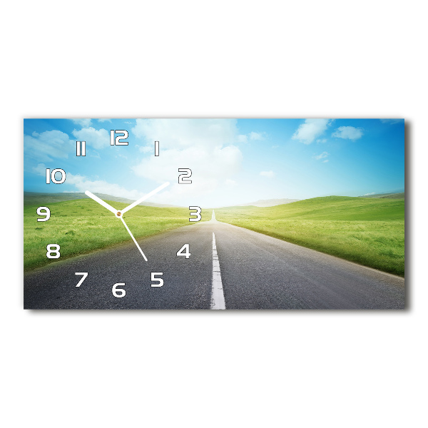 Reloj rectangular El camino a través del prado