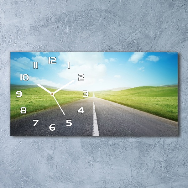 Reloj rectangular El camino a través del prado