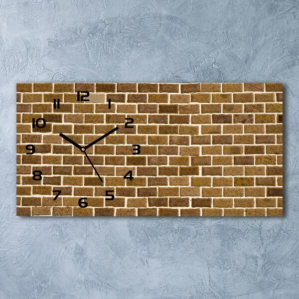 Reloj rectangular Pared de ladrillos