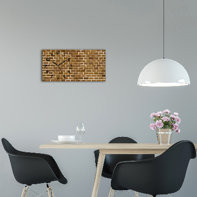 Reloj rectangular Pared de ladrillos