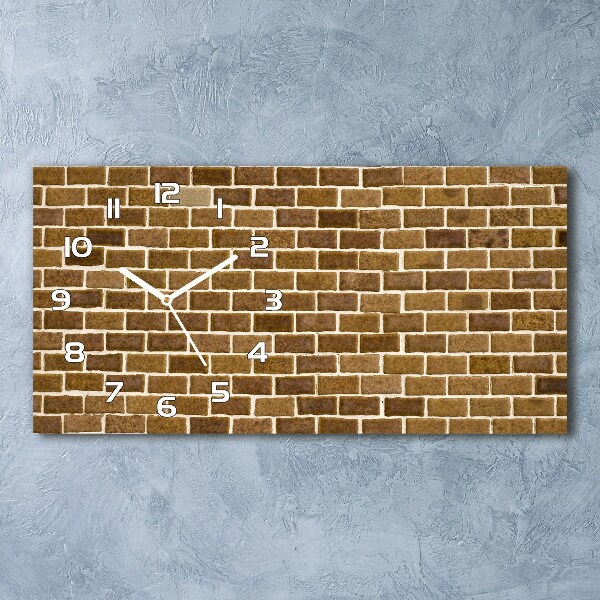 Reloj rectangular Pared de ladrillos