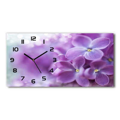 Reloj rectangular Flores lilas