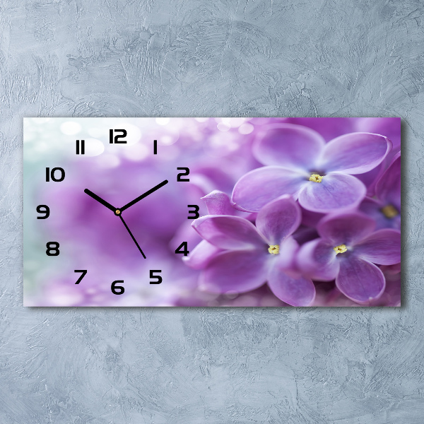 Reloj rectangular Flores lilas