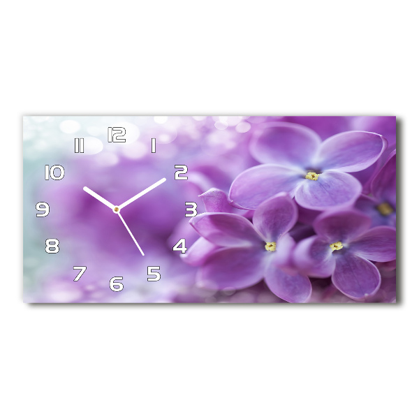 Reloj rectangular Flores lilas