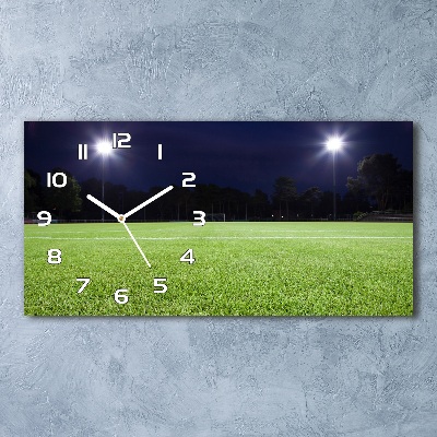 Reloj de cristal horizontal Campo de fútbol