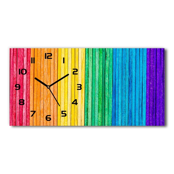 Reloj de cristal horizontal Rayas de colores