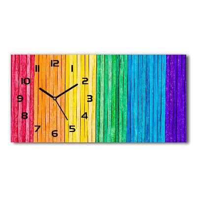 Reloj de cristal horizontal Rayas de colores