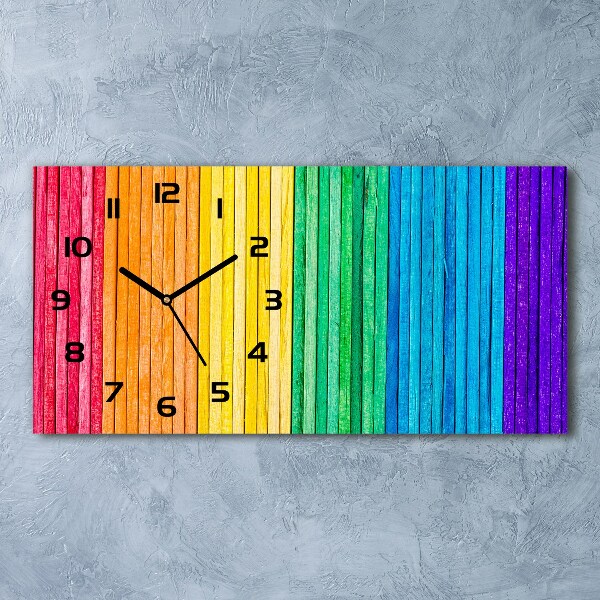 Reloj de cristal horizontal Rayas de colores