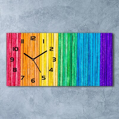 Reloj de cristal horizontal Rayas de colores