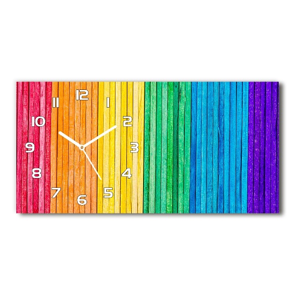 Reloj de cristal horizontal Rayas de colores
