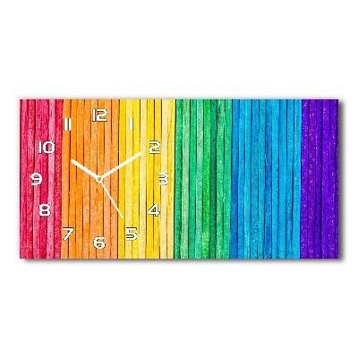 Reloj de cristal horizontal Rayas de colores