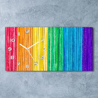 Reloj de cristal horizontal Rayas de colores