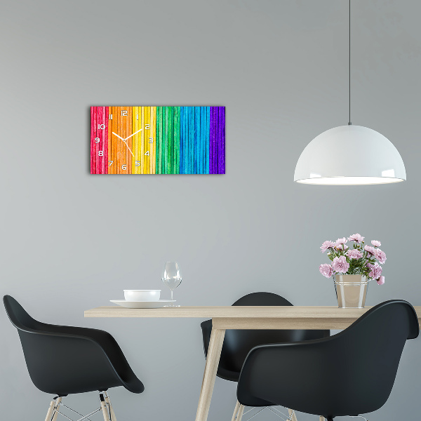 Reloj de cristal horizontal Rayas de colores