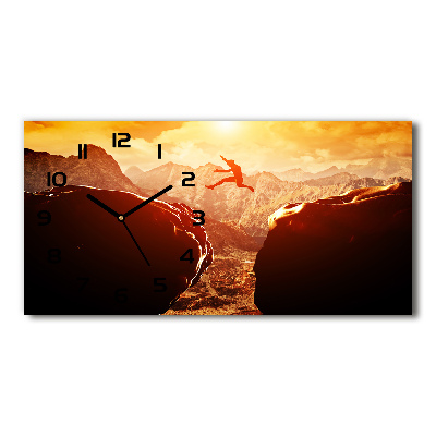 Reloj rectangular Saltar sobre el abismo