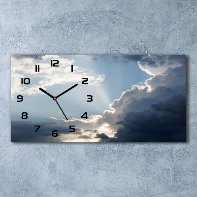 Reloj de cristal horizontal Nubes en el cielo