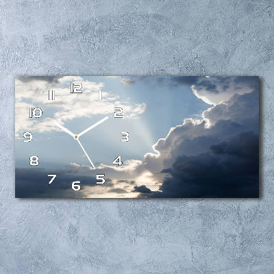 Reloj de cristal horizontal Nubes en el cielo
