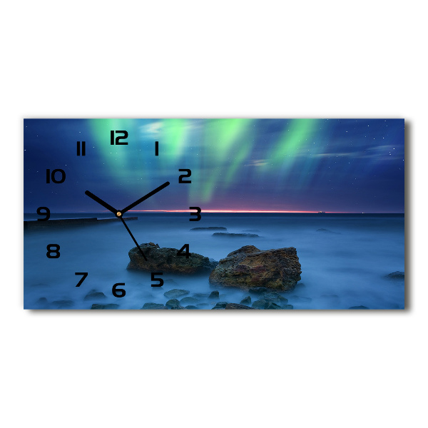 Reloj de cristal horizontal Auroras boreales