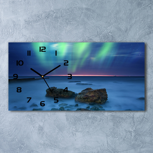 Reloj de cristal horizontal Auroras boreales