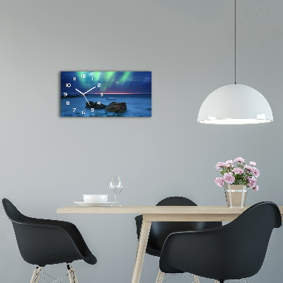 Reloj de cristal horizontal Auroras boreales
