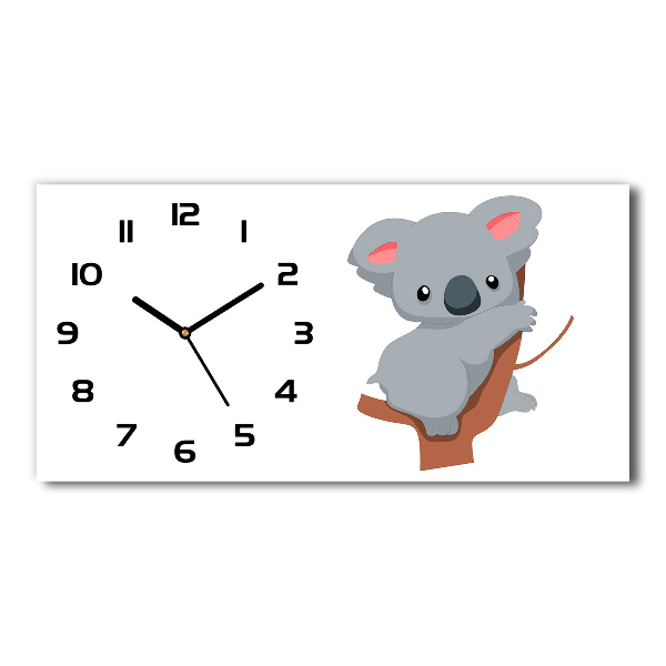 Reloj rectangular Koala en un árbol