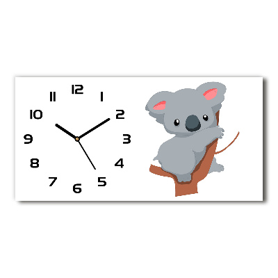 Reloj rectangular Koala en un árbol