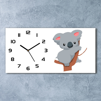 Reloj rectangular Koala en un árbol