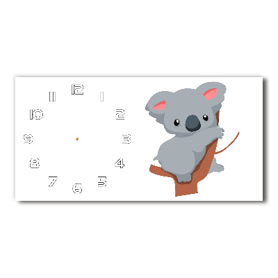 Reloj rectangular Koala en un árbol