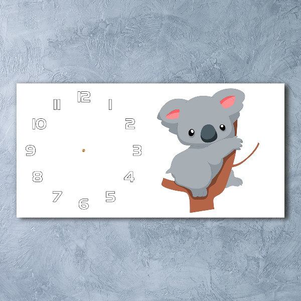 Reloj rectangular Koala en un árbol