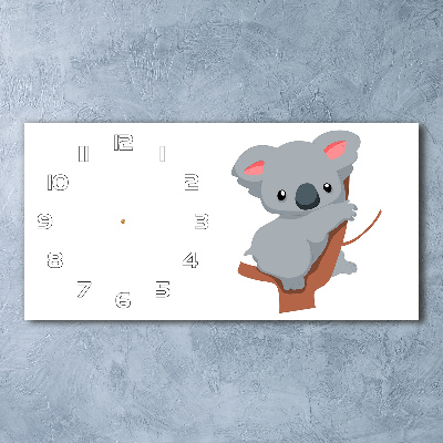 Reloj rectangular Koala en un árbol