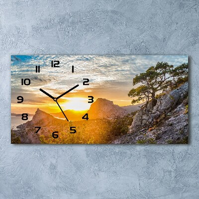 Reloj rectangular Atardecer